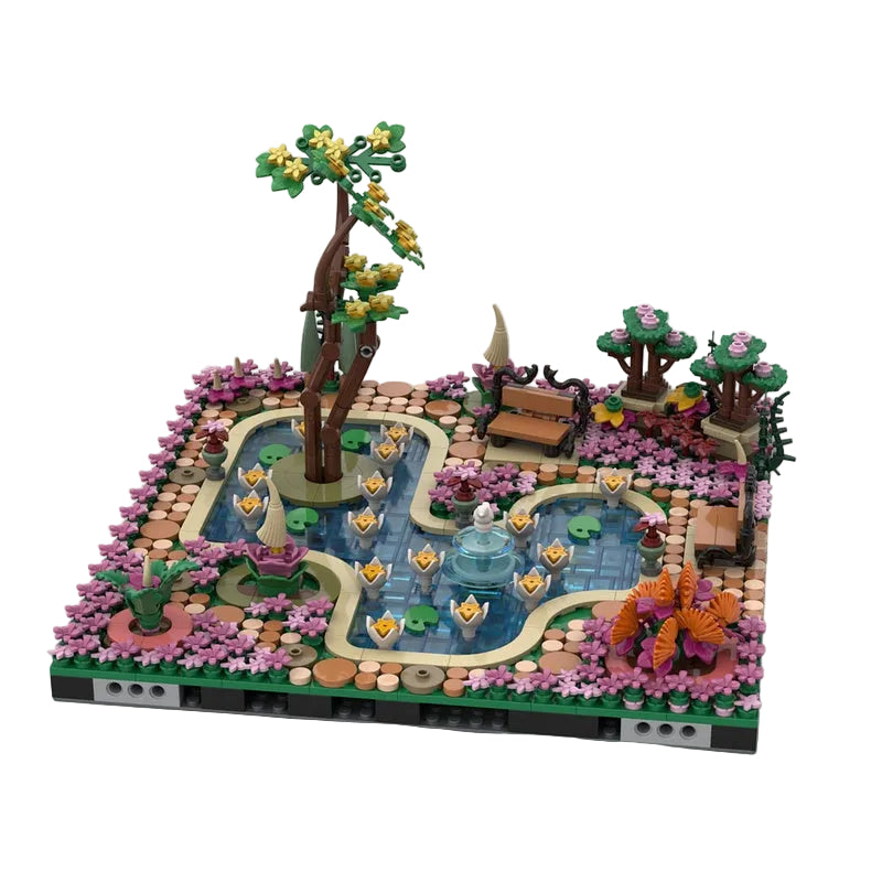 Botanical Park MOC Garden Pond & Fountain Building Kit - 2