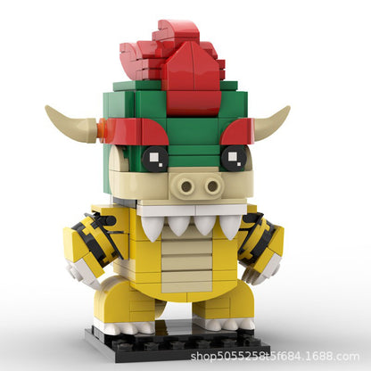 bowser brickheadz building set | super mario | moc-65527 - 2