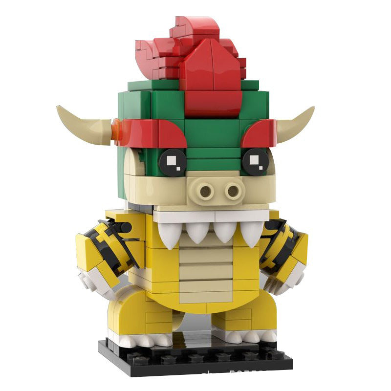 bowser brickheadz building set | super mario | moc-65527 - 4