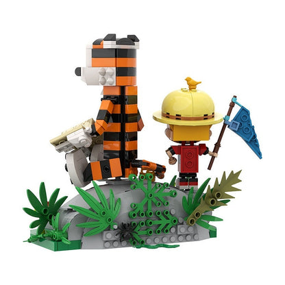 Boy And Tiger Meadow Diorama MOC Building Kit - 4