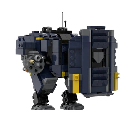 Breakthrough Shield & Rotary Cannon Combat Mech MOC Building Kit - 2