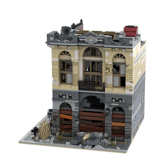 brick bank building set | apocalypse version | moc-41175 - 1