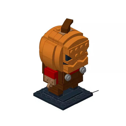 Brick-o'-Lantern Cube Character MOC Building Kit | Halloween Display Model - 2