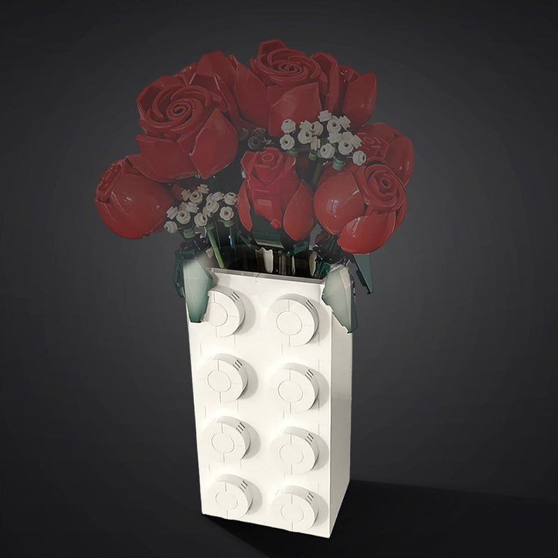 Brick Vase MOC Building Kit | Decorative Modern Vase Display Model - 2
