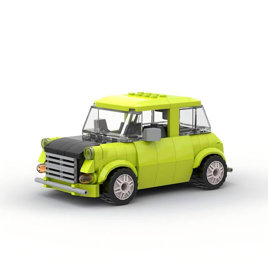 British Comedy Retro Mini Car Building Kit | LEGO-Compatible MOC - 1
