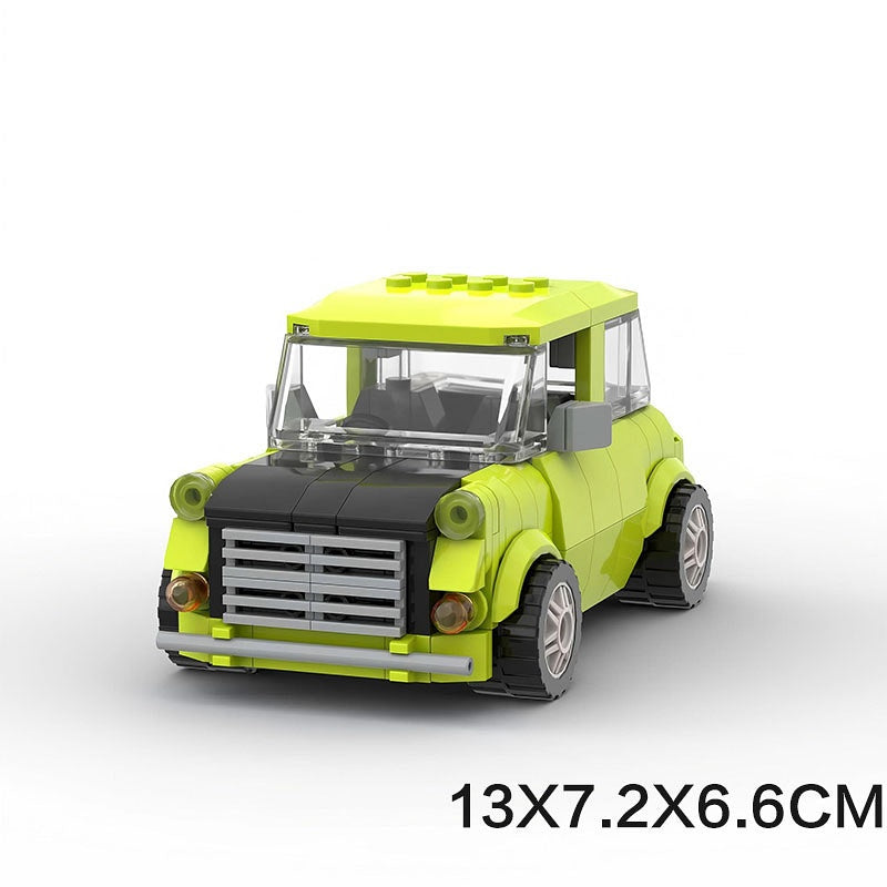 British Comedy Retro Mini Car Building Kit | LEGO-Compatible MOC - 6