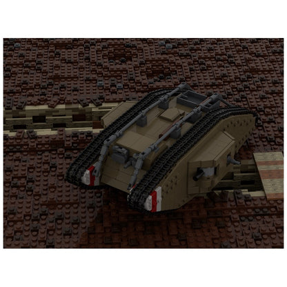 British Mark IV WWI Heavy Tank 1:35 Scale MOC Building Kit - 3