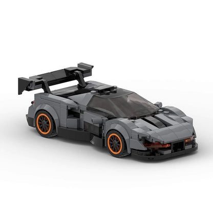 British Track Hypercar Racing Coupe Building Kit | 8-Stud Wide LEGO-Compatible MOC - 1