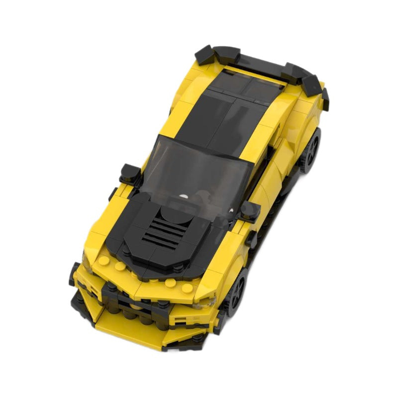 bumblebee chevrolet camaro building set | transformers | moc-186862 - 5
