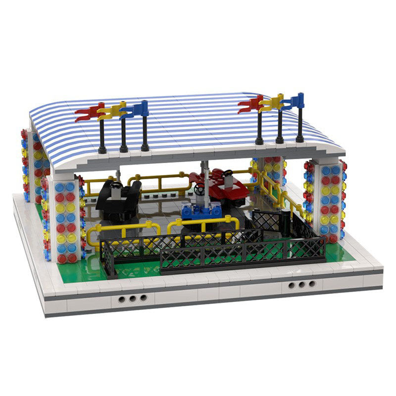 bumper cars for modular amusement park building set | moc-37237 - 1