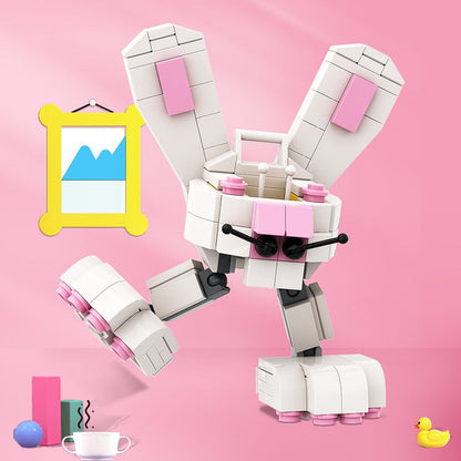 Bunny-bot MOC Building Kit | Easter Robot Bunny Character Model - 2