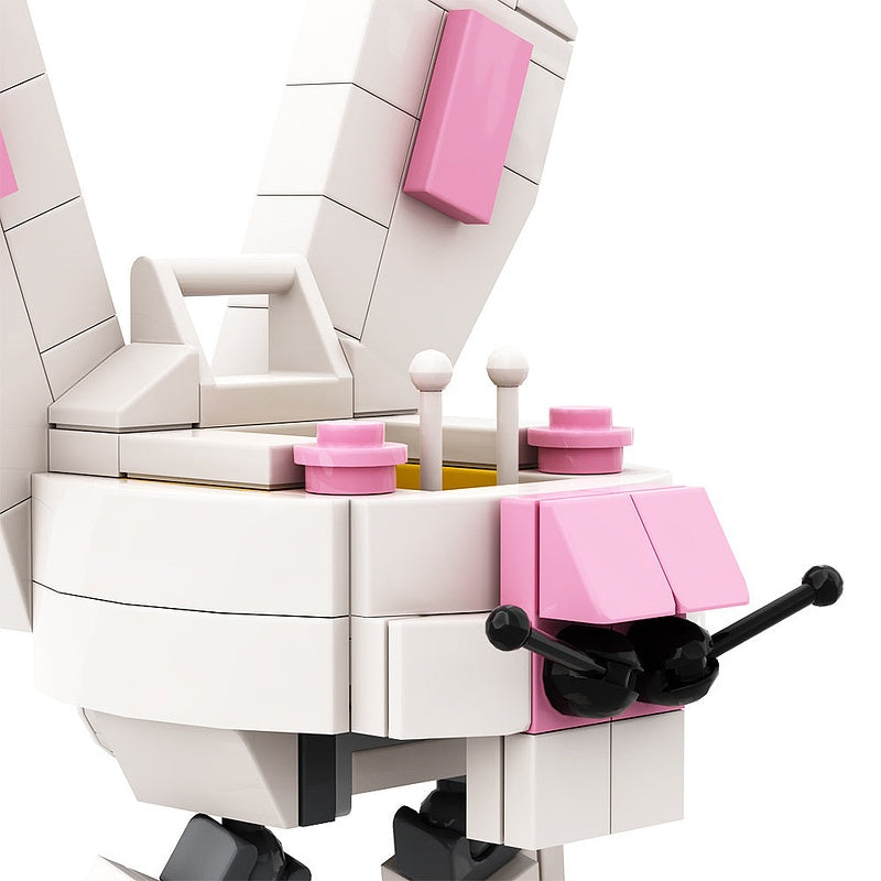 Bunny-bot MOC Building Kit | Easter Robot Bunny Character Model - 3