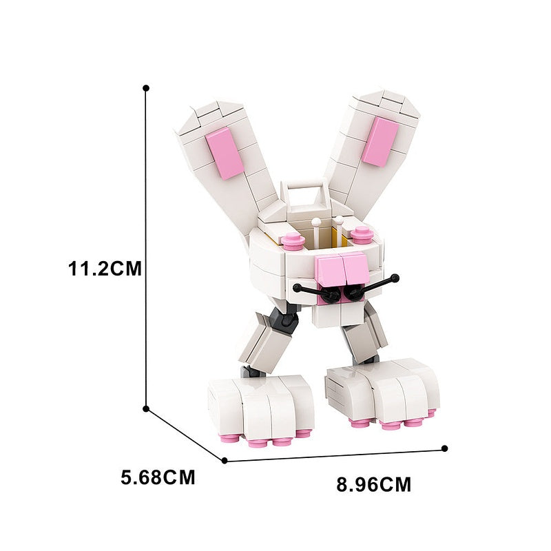 Bunny-bot MOC Building Kit | Easter Robot Bunny Character Model - 4