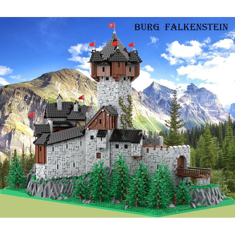 Burg Falkenstein Castle MOC Building Kit | Medieval Fortress Architecture - 8