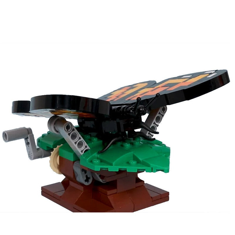 Butterfly Sunning Its Wings MOC Building Kit | Realistic Animal Model - 2