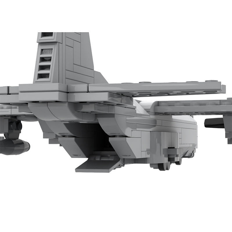 C-130 Military Transport Plane MOC Building Kit | 1:125 Scale Tactical Airlifter Model - 3