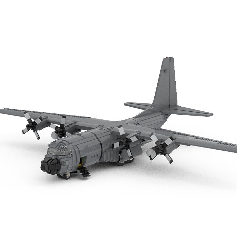 C-130 Military Transport Plane MOC Building Kit | Tactical Airlifter Model - 5