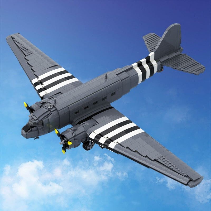C-47 Skytrain MOC Transport Aircraft Building Kit | Military Aviation Model - 2
