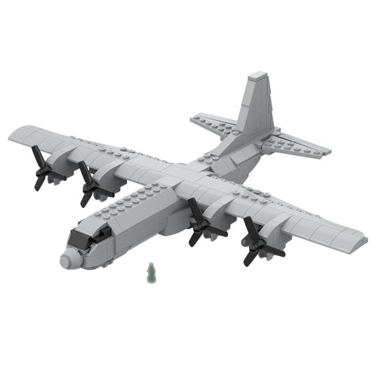 C130 Military Transport Plane Building Kit | 1:125 Scale | LEGO-Compatible MOC - 1