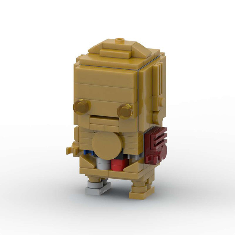 c3po brickheadz building set | star wars | lego-compatible moc - 2
