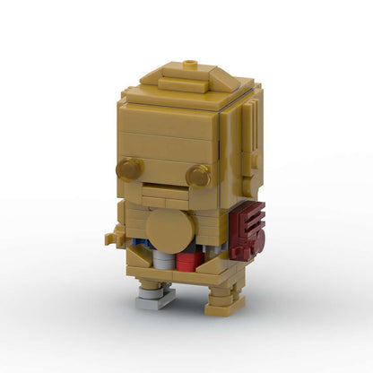 c3po brickheadz building set | star wars | lego-compatible moc - 2