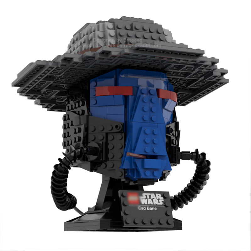 cad bane helmet building set | star wars | moc-80873 - 6