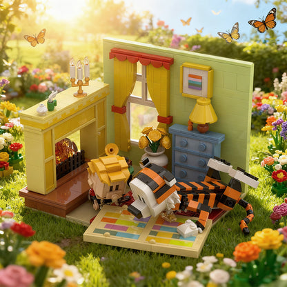 calvin & hobbes home scene building kit | lego compatible moc - 2