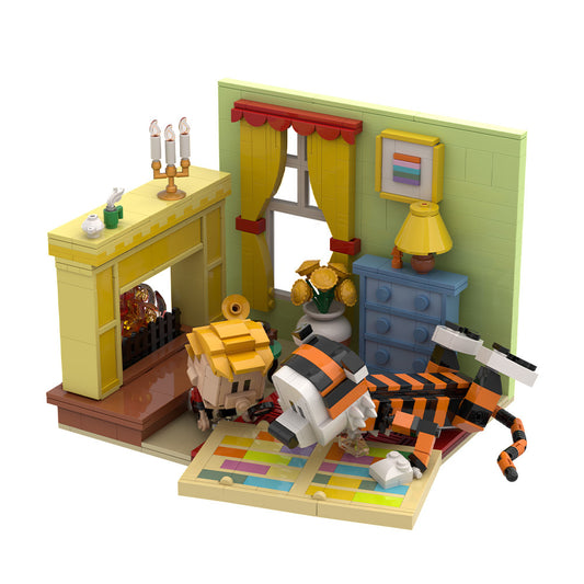 calvin & hobbes home scene building kit | lego compatible moc - 4