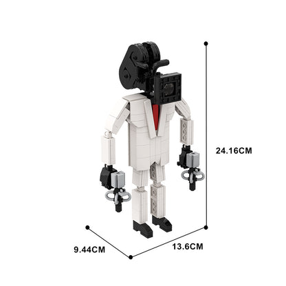 cameraman action figure building kit | skibidi toilet | lego compatible moc - 4