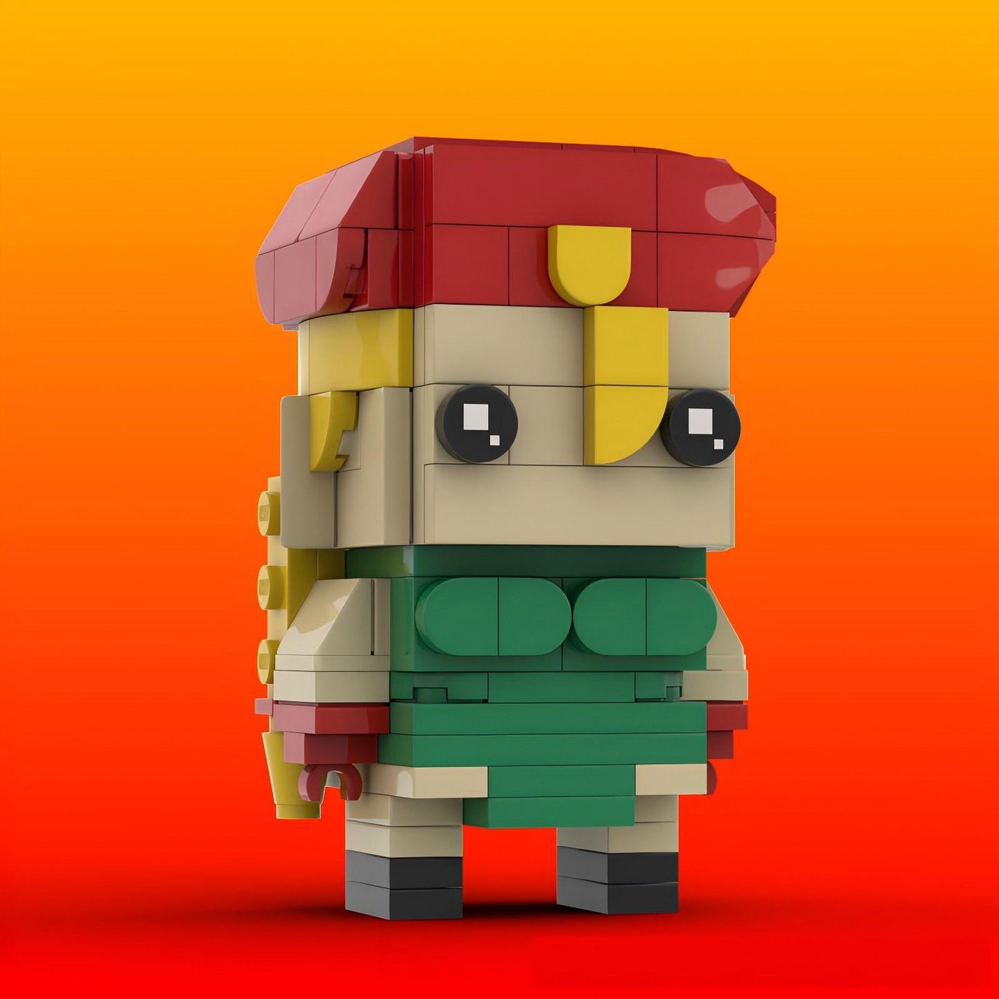 cammy custom brickheadz building kit | street fighter | moc-92739 - 3