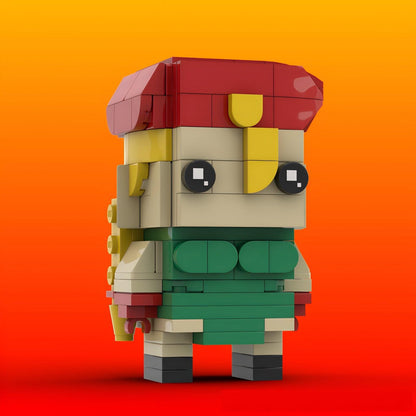 cammy custom brickheadz building kit | street fighter | moc-92739 - 3