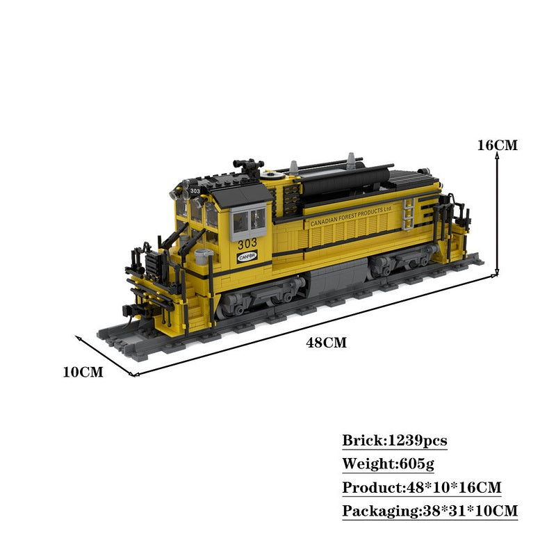 CANFOR SW1200RS Cargo Train MOC Building Kit | Industrial Locomotive Model Kit - 3