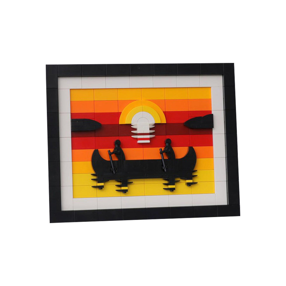 Canoe at Sunset Building Kit | LEGO-Compatible MOC - 1