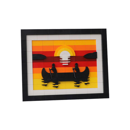 Canoe at Sunset Building Kit | LEGO-Compatible MOC - 1