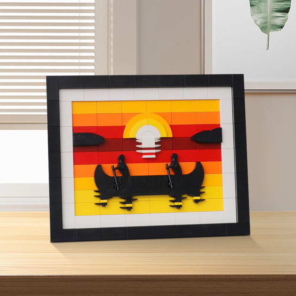Canoe at Sunset Building Kit | LEGO-Compatible MOC - 2