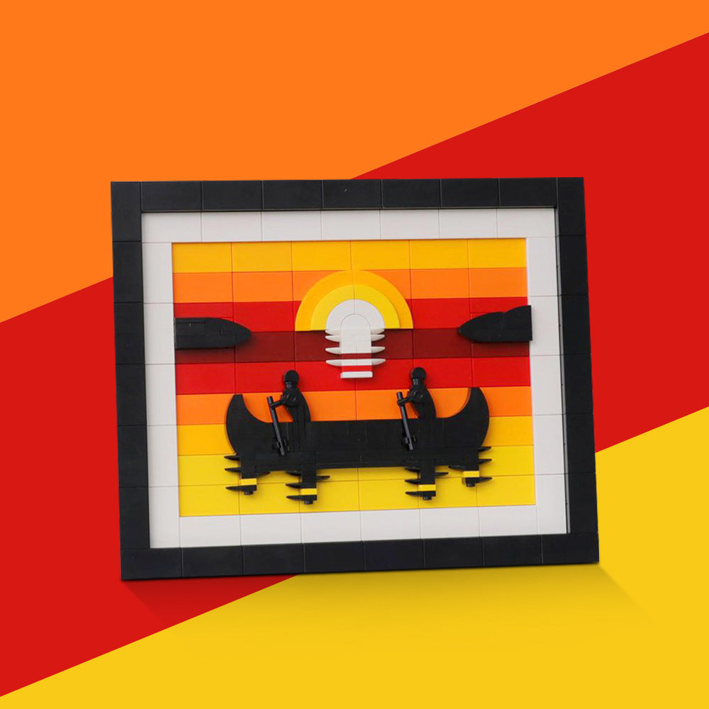 Canoe at Sunset Building Kit | LEGO-Compatible MOC - 3