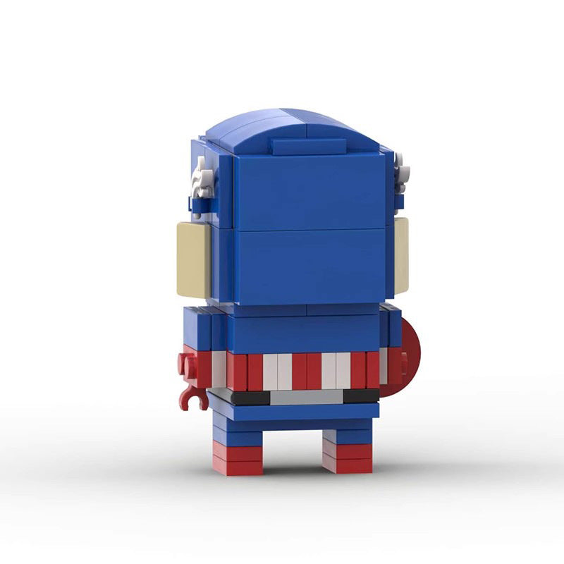 captain america brickheadz building set | lego-compatible marvel moc - 3