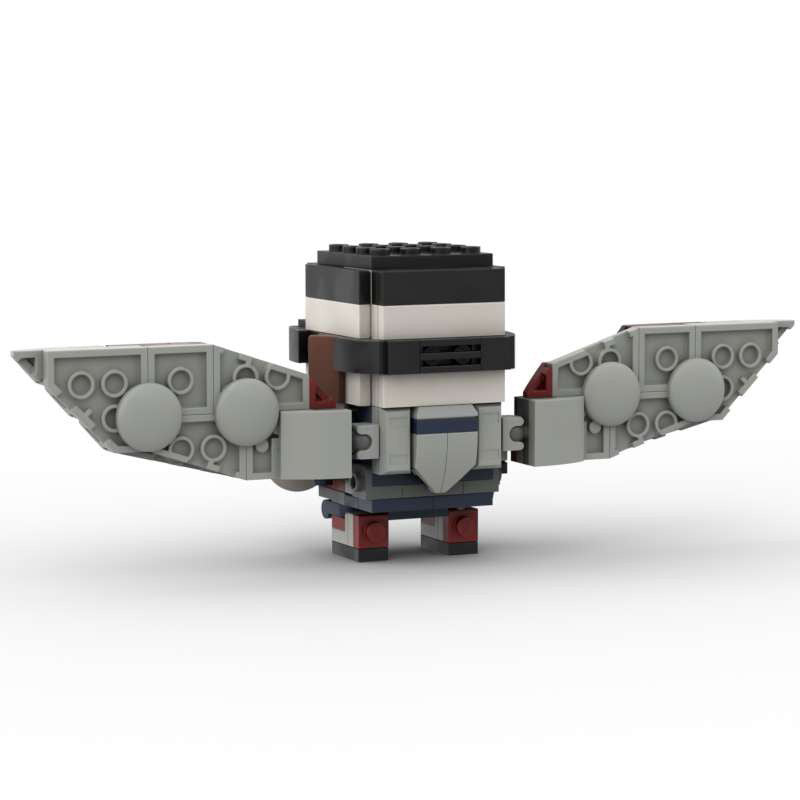 captain america sam wilson brickheadz | lego-compatible moc set - 3