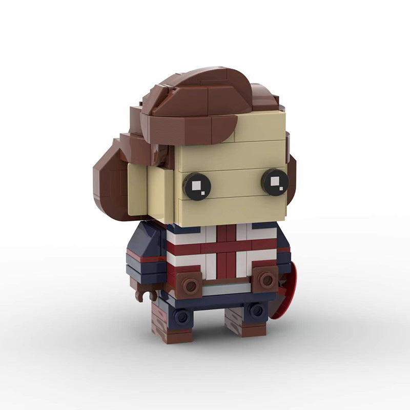 captain carter brickheadz building set | lego-compatible moc toy - 2