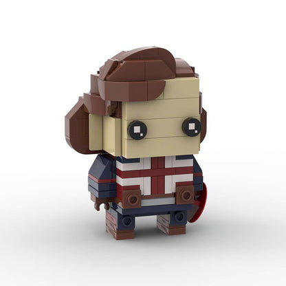 captain carter brickheadz building set | lego-compatible moc toy - 2
