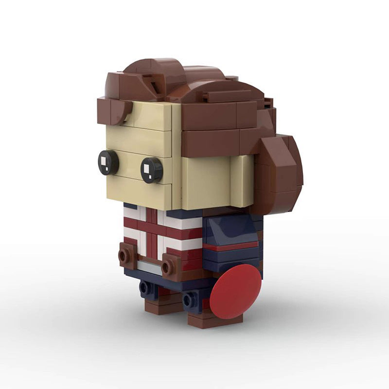 captain carter brickheadz building set | lego-compatible moc toy - 3