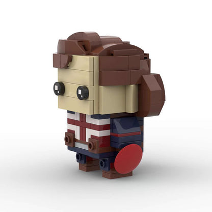 captain carter brickheadz building set | lego-compatible moc toy - 3