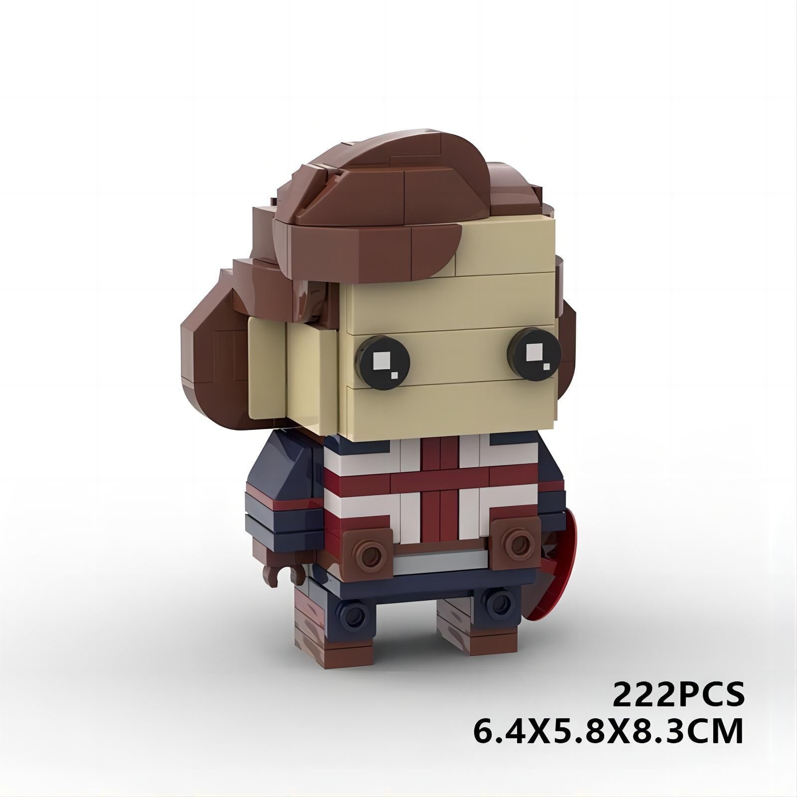 captain carter brickheadz building set | lego-compatible moc toy - 6