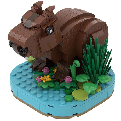Capybara Model Building Kit | LEGO-Compatible MOC - 1