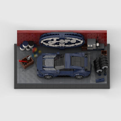 Car Model Display Stand MOC Building Kit | Automotive Showcase Diorama - 1