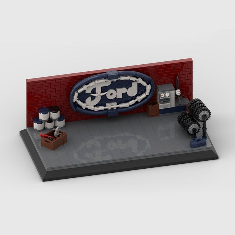 Car Model Display Stand MOC Building Kit | Automotive Showcase Diorama - 6