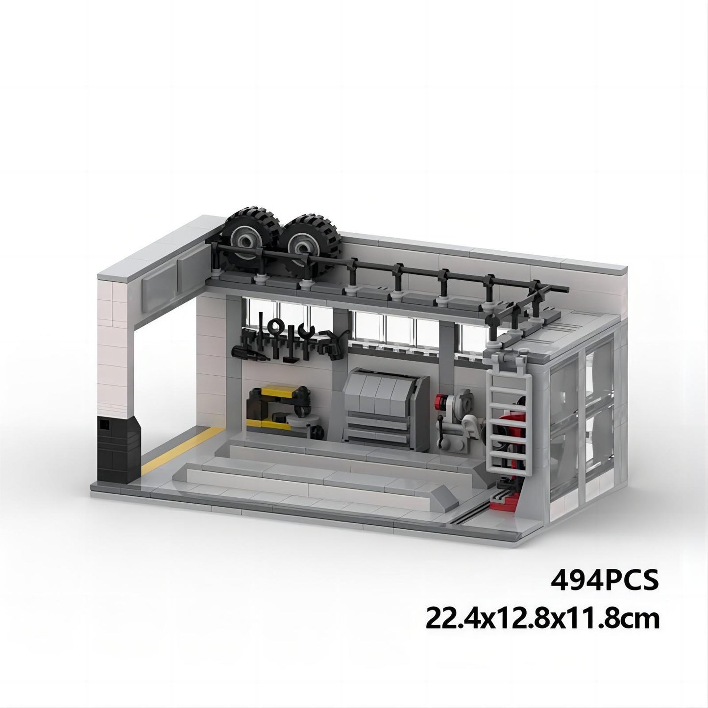car repair shop compatible building set | 494 pcs - 6