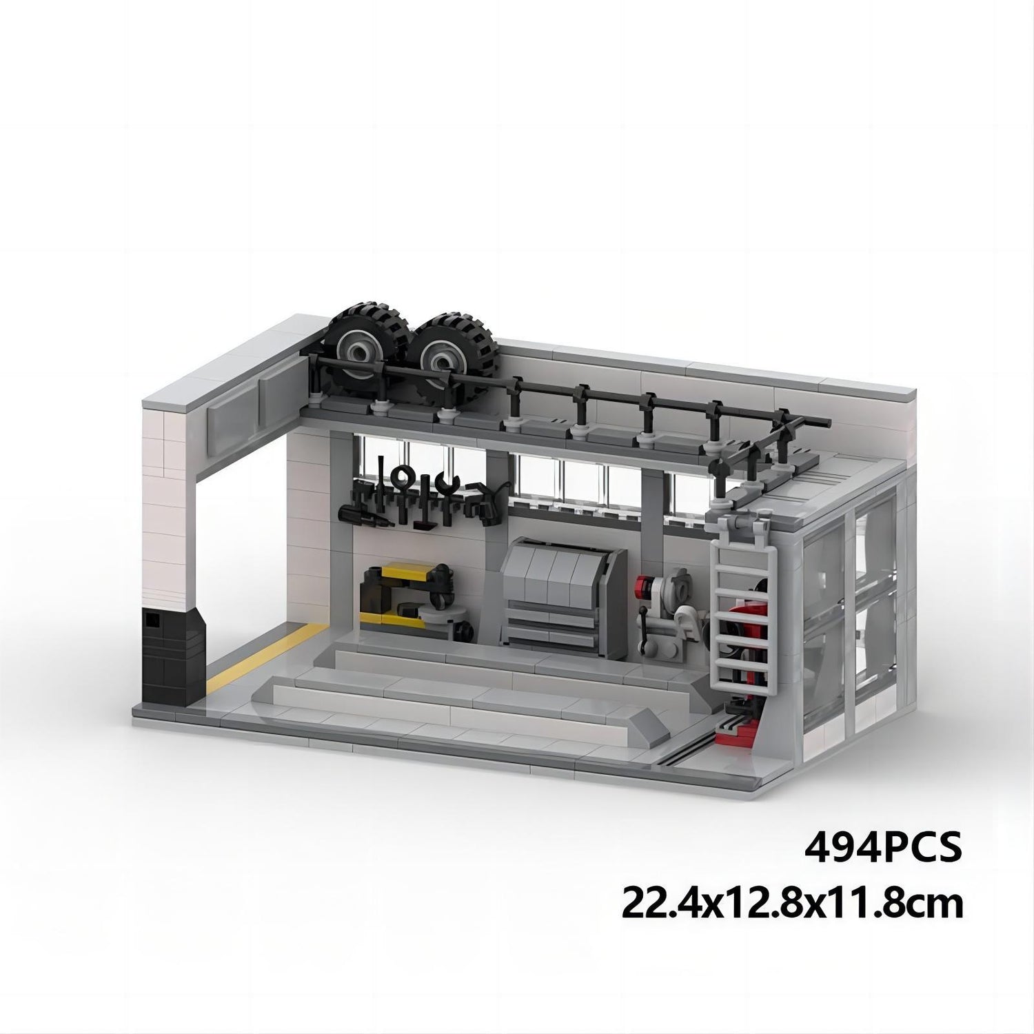 car repair shop compatible building set | 494 pcs - 6