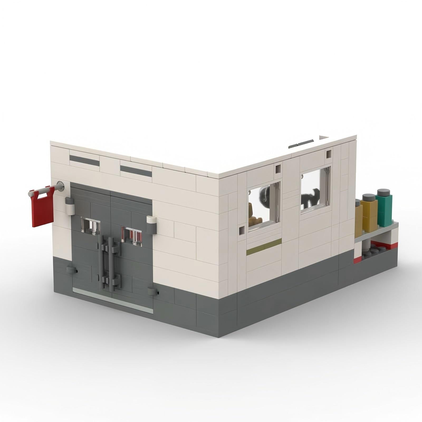 car repair shop lego-compatible building set - 2