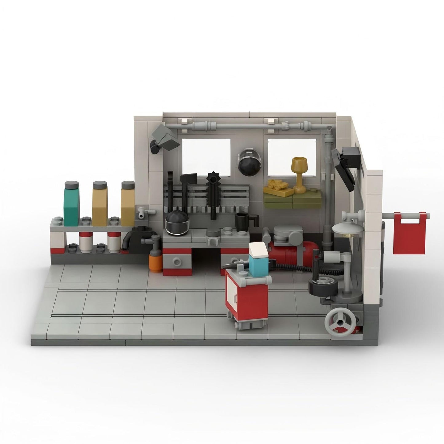 car repair shop lego-compatible building set - 4